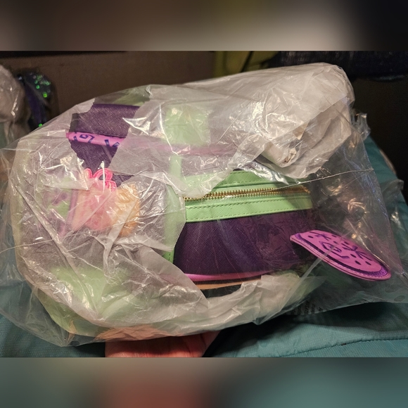 Loungefly: Main Attraction Mad Tea Party, Purple Green - Picture 7 of 9